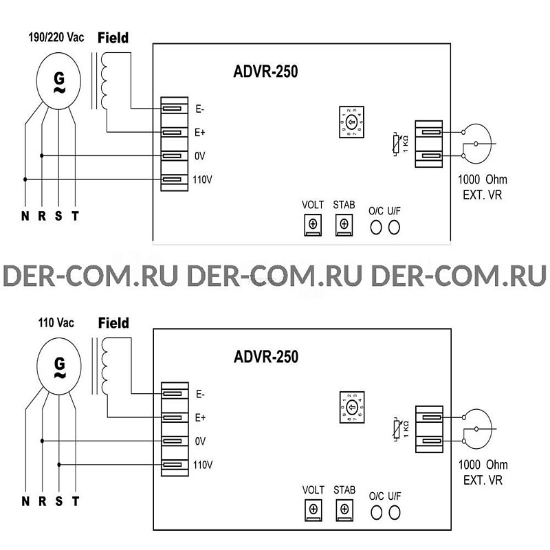 Регулятор напряжения AVR ADVR250 ДизельЭнергоРесурс