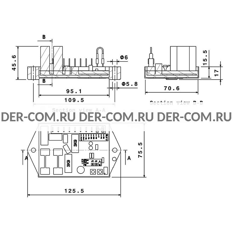 Регулятор напряжения AVR Sincro BL4U ДизельЭнергоРесурс Регулятор напряжения AVR Sincro BL4U ДизельЭнергоРесурс