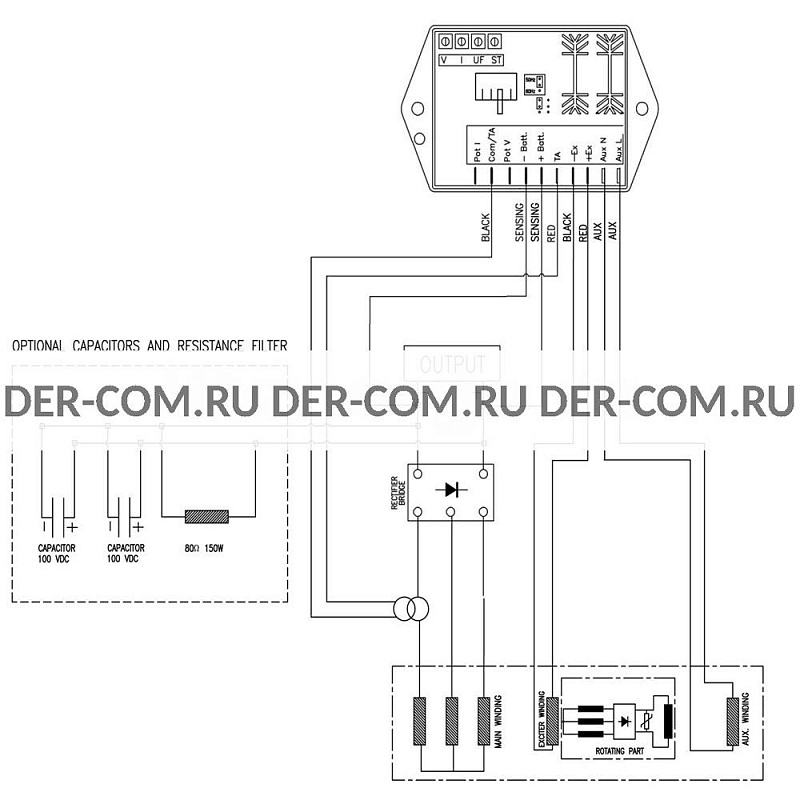 Регулятор напряжения AVR Sincro DBC1 ДизельЭнергоРесурс Регулятор напряжения AVR Sincro DBC1 ДизельЭнергоРесурс