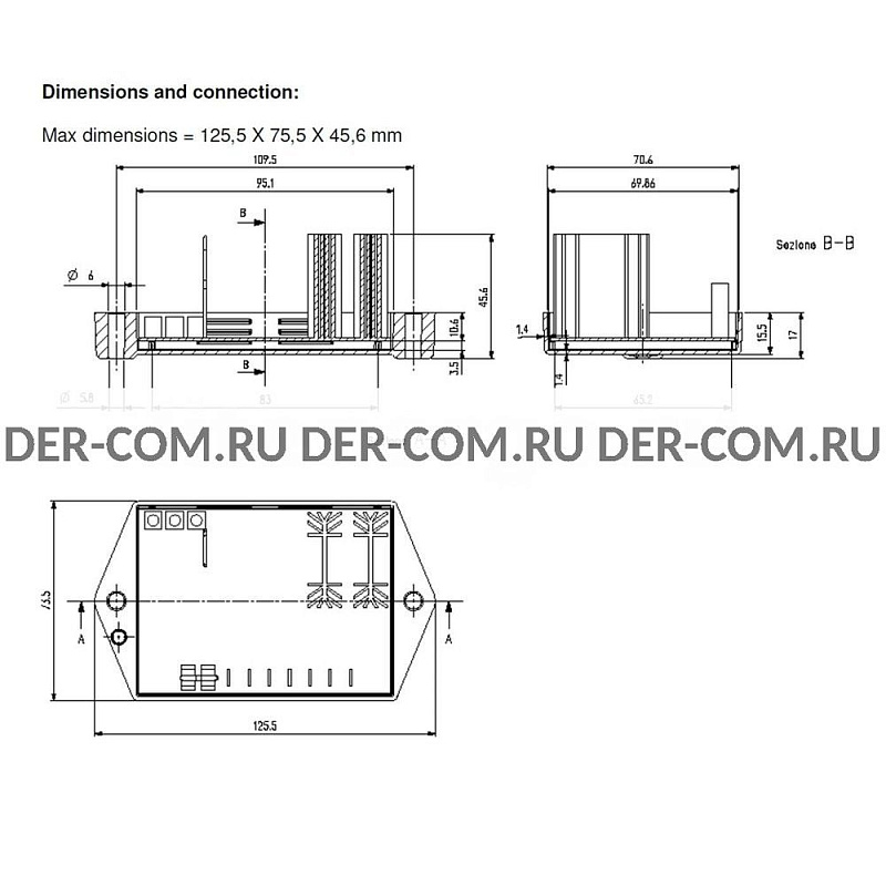 Регулятор напряжения AVR Sincro BL4 ДизельЭнергоРесурс Регулятор напряжения AVR Sincro BL4 ДизельЭнергоРесурс