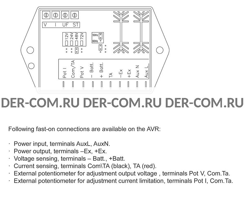 Регулятор напряжения AVR Sincro DBC1 ДизельЭнергоРесурс Регулятор напряжения AVR Sincro DBC1 ДизельЭнергоРесурс
