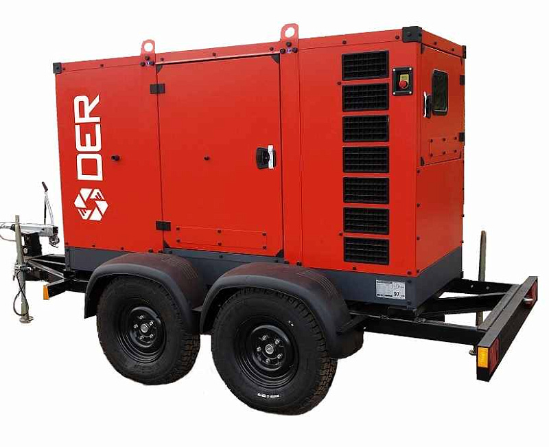 Дизельный генератор DER-120M в кожухе на шасси с АВР ДизельЭнергоРесурс Дизельный генератор DER-120M в кожухе на шасси с АВР ДизельЭнергоРесурс