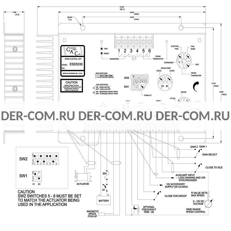 Регулятор оборотов двигателя GAC ESD5330 ДизельЭнергоРесурс
