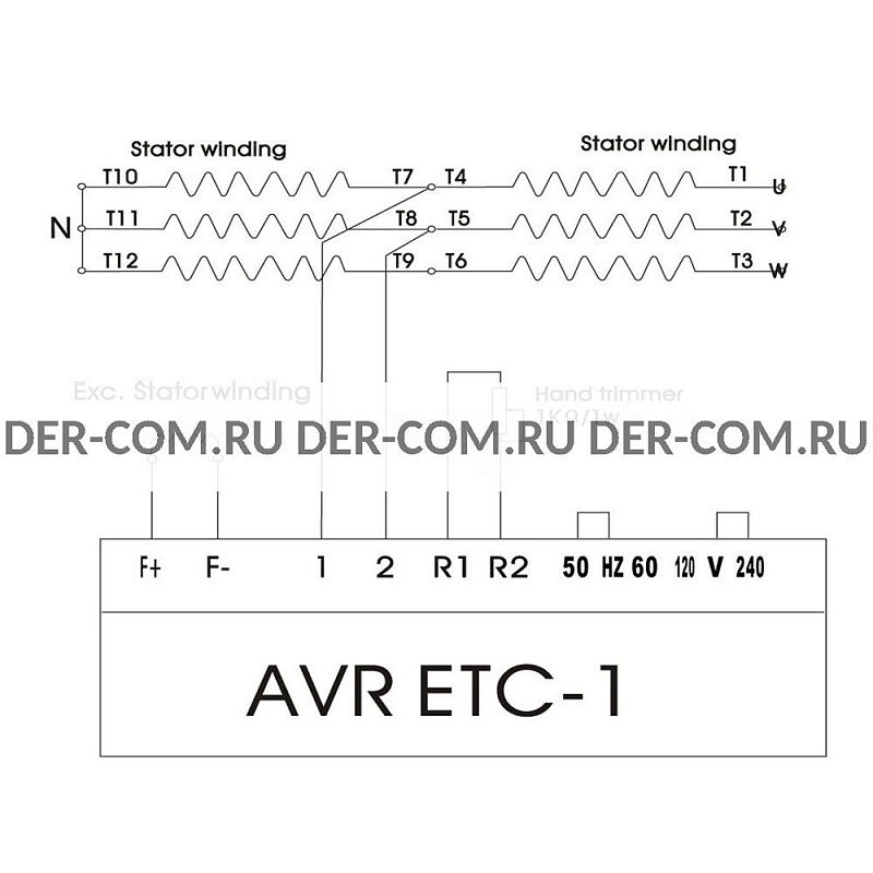 Регулятор напряжения avr etc-1 для генераторов evotec ДизельЭнергоРесурс